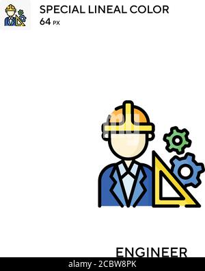 Engineer Special lineal color icon. Illustration symbol design template ...