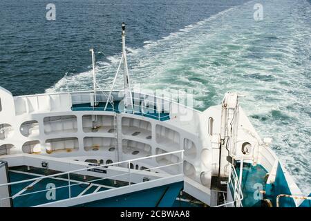 Ferry cruising through the Baltic Sea Stock Photo