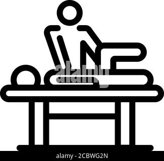 Home nursing procedure icon, outline style Stock Vector