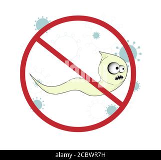 helminths, roundworms. intestinal parasites. warning sign parasitism , vector illustration. The concept of parasites in humans and humans. Stock Vector