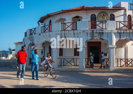 House of of the Kenya Ports Authority, Lamu, Lamu Archipelago, Kenya Stock Photo