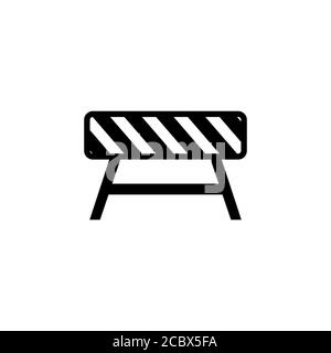 Road barrier icon to be used in web applications, mobile applications and print media. Vector on isolated white background. EPS 10 Stock Vector