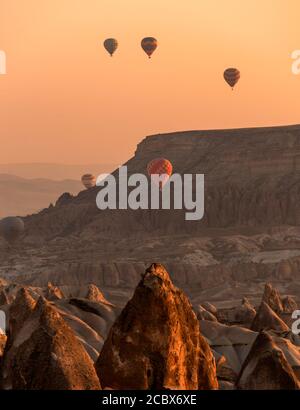 Cappadocia Balloon Visual Show Stock Photo