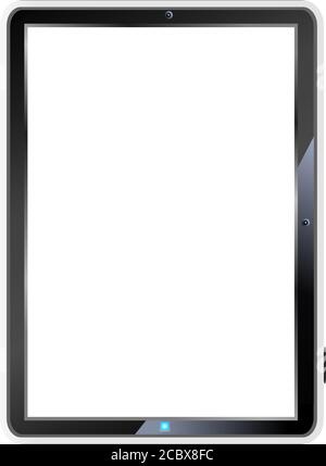 Tablet PC,  fictional Illustration, copy space Stock Vector