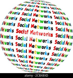 social media concept vector art illustration, sign, symbol,design element, or communication concept Stock Vector