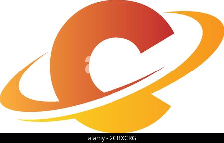 Letter circle Logo, Concept Letter + icon circle Stock Vector