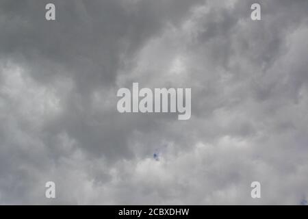Dark sky. Dark clouds. Dark sky full of clouds before rain. Sky. Stock Photo