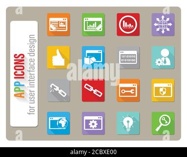 seo icon set Stock Vector