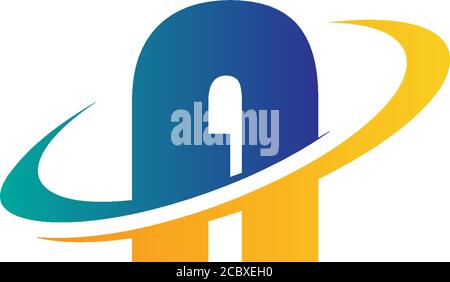 Letter circle Logo, Concept Letter + icon circle Stock Vector