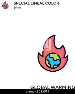 Global warming Special lineal color vector icon. Global warming icons for your business project Stock Vector