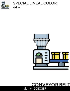 Conveyor belt Special lineal color vector icon. Conveyor belt icons for your business project Stock Vector