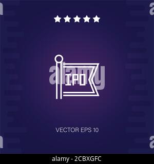 ipo vector icon modern illustration Stock Vector