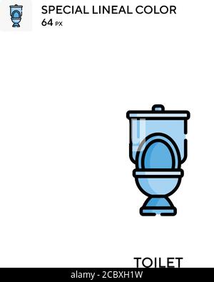 Toilet Special lineal color vector icon. Toilet icons for your business project Stock Vector