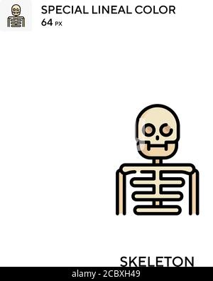 Skeleton Special lineal color vector icon. Skeleton icons for your business project