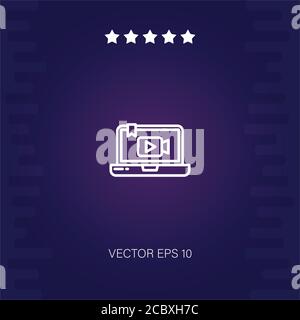 top videos vector icon modern illustration Stock Vector