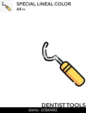 Dentist tools Special lineal color vector icon. Dentist tools icons for your business project Stock Vector