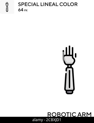 Robotic arm Special lineal color icon. Illustration symbol design ...