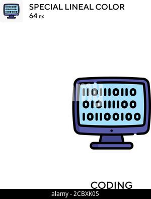 Coding Special lineal color vector icon. Coding icons for your business project Stock Vector