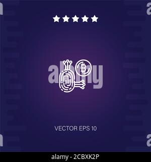 cryptographic signature vector icon modern illustration Stock Vector