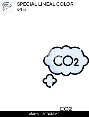 Co2 Special lineal color vector icon. Co2 icons for your business project Stock Vector