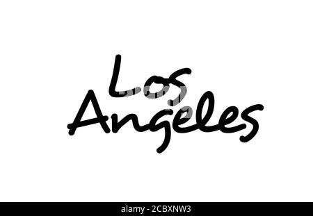 Handwritten lettering typography los angeles Vector Image