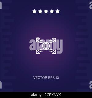 decentralized vector icon modern illustration Stock Vector