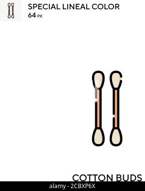 Cotton buds Special lineal color vector icon. Cotton buds icons for your business project Stock Vector