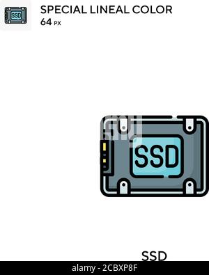Ssd Special lineal color vector icon. Ssd icons for your business project Stock Vector
