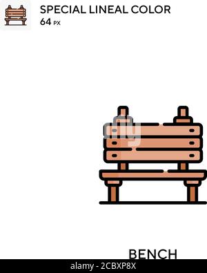 Bench Special lineal color vector icon. Bench icons for your business project Stock Vector