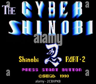 The Cyber Shinobi - Sega Master System - SMS - editorial use only
