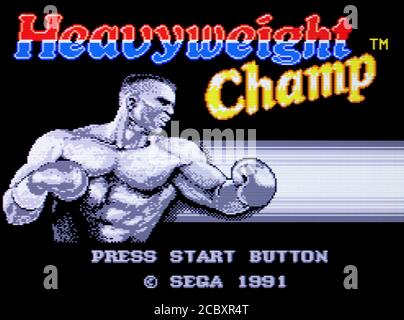 Jeu Sega Master System Heavyweight Champ - Version PAL Avec Boîte, Sans Notice, Bon état