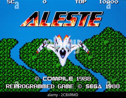 Aleste - Sega Master System - SMS - editorial use only Stock Photo - Alamy