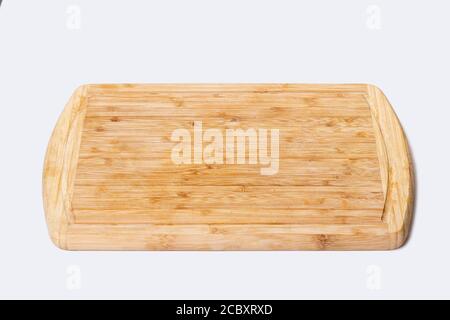 Kitchen wooden cutting Board isolated on white background Stock Photo
