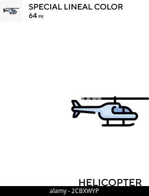 Helicopter Special lineal color vector icon. Helicopter icons for your business project Stock Vector