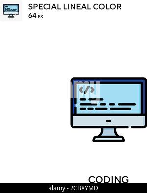 Coding Special lineal color vector icon. Coding icons for your business project Stock Vector