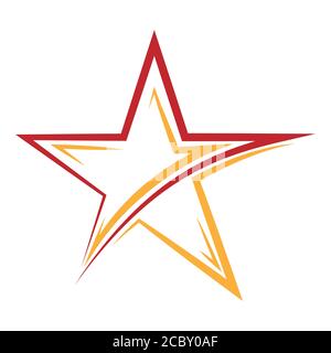 Star. Template for a logo, sticker, or emblem isolated on a white background Stock Vector