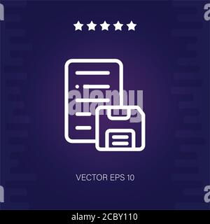 save file vector icon modern illustration Stock Vector