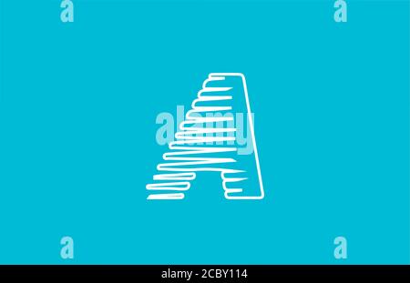 line wire Y alphabet letter logo icon. White blue colour for business ...