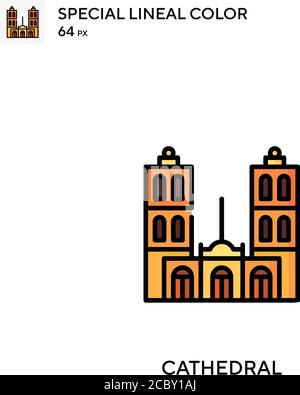 Cathedral Special lineal color vector icon. Cathedral icons for your business project Stock Vector
