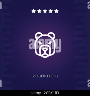 bear market vector icon modern illustration Stock Vector