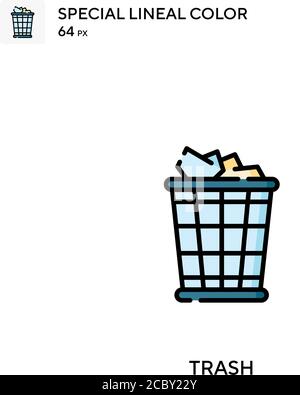 Trash Special lineal color vector icon. Trash icons for your business project Stock Vector