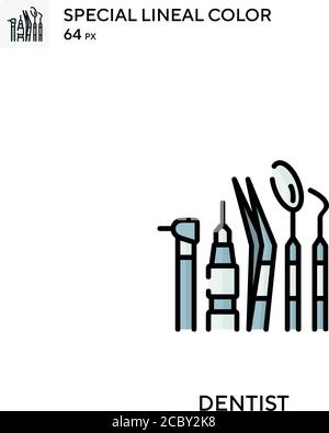 Dentist Special lineal color vector icon. Dentist icons for your business project Stock Vector