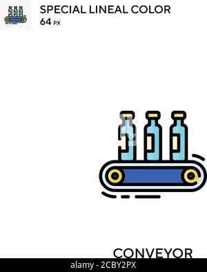 Conveyor Special lineal color vector icon. Conveyor icons for your business project Stock Vector