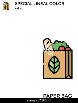 Lunch bag special lineal color vector icon. Lunch bag icons for your ...
