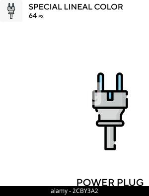 Power plug Special lineal color vector icon. Power plug icons for your business project Stock Vector