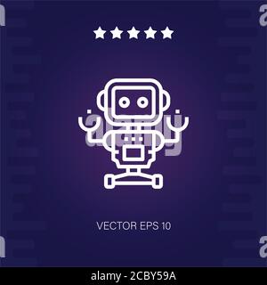 robot vector icon modern illustration Stock Vector