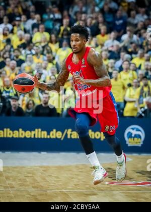 Berlin, Germany, October 25, 2019: basketball player Will Clyburn in action during the EuroLeague basketball match between Alba Berlin and CSKA Stock Photo