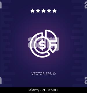 budgeting vector icon modern illustration Stock Vector