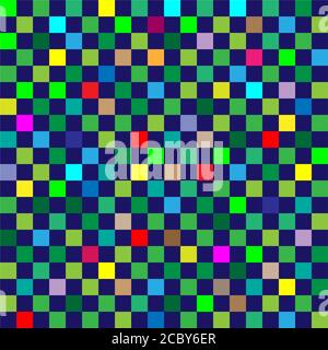 checker chess square multicolored abstract background vector, checked texture seamless pattern Stock Vector