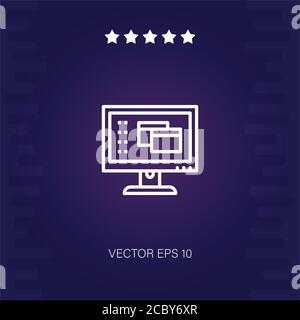 monitor vector icon modern illustration Stock Vector